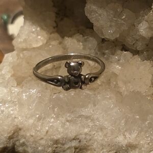 Silver Bear Ring Size 5